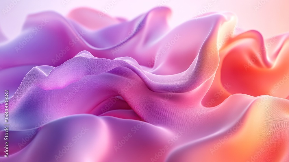 Obraz premium Abstract Fluid Forms in Soft Pastel Colors
