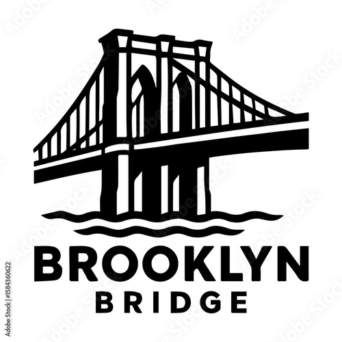 Brooklyn Bridge icon with transparent background representing iconic suspension bridge and New York City landmark
