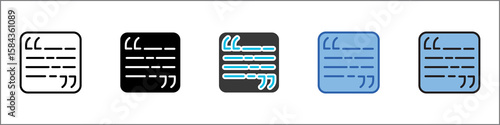 Sentences Icon Pack Multistyle Illustration