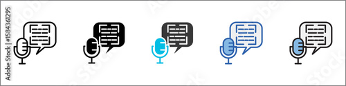 Speech Recognition� Icon Pack Multistyle Illustration