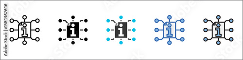Information Retrieval Icon Pack Multistyle Illustration