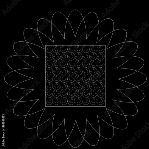 style, paper, deco, art, graph, graphic, modern, ornament, holiday, wrapping, element, artistic, elegant, geometric, repetition, god, geometry, monochrome, ask, grid, disorder, illustration, star, vec