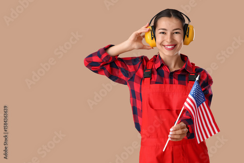 Female worker in hearing pr...