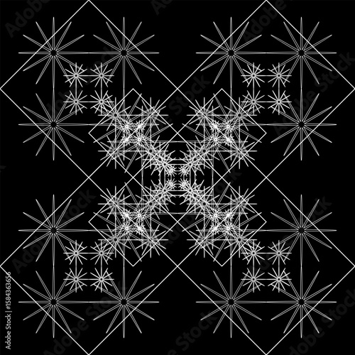 style, paper, deco, art, graph, graphic, modern, ornament, holiday, wrapping, element, artistic, elegant, geometric, repetition, god, geometry, monochrome, ask, grid, disorder, illustration, star, vec