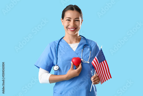 Female doctor with heart an...
