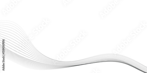 Abstract Waveform Dot Swirls on White	