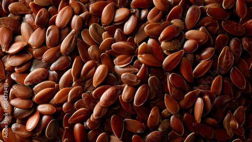 Flaxseed seeds in seamless pattern create rich, earthy texture