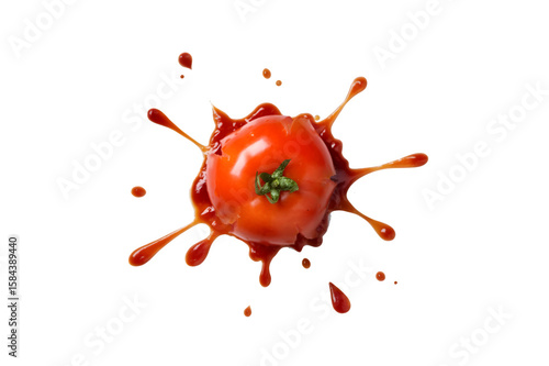 Tomato splash transperend background png