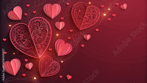 Romantic Paper Heart Compos...