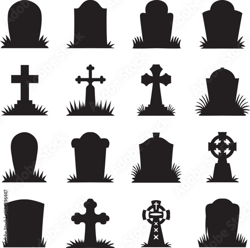 Dia dos Finados Silhouette vector Collection