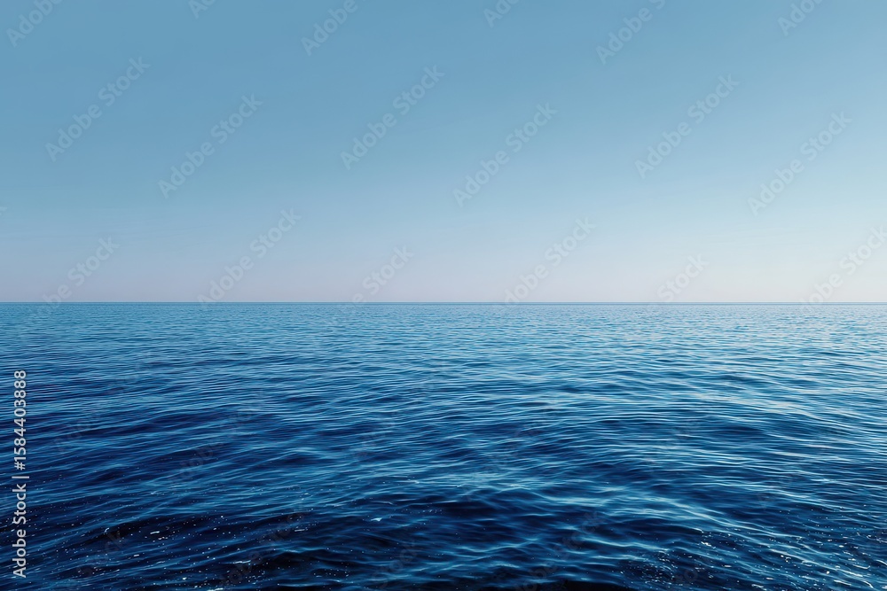 Obraz premium A glimpse of the azure sea beneath a clear sky