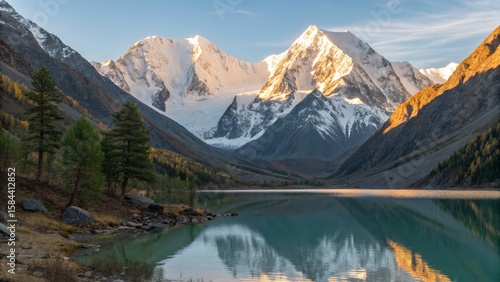 Sunrise over Mountain Lake ...