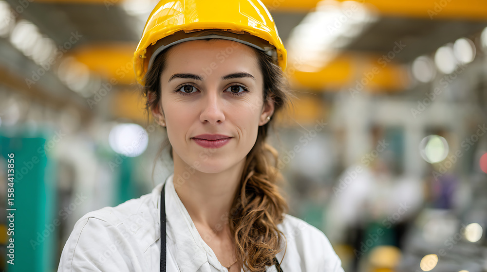 Industrial engineer in safety gear, confident and focused, representing modern manufacturing expertise and workplace safety. Industrial engineer in safety gear, confident and focused, representing modern manufacturing expertise and workplace safety.