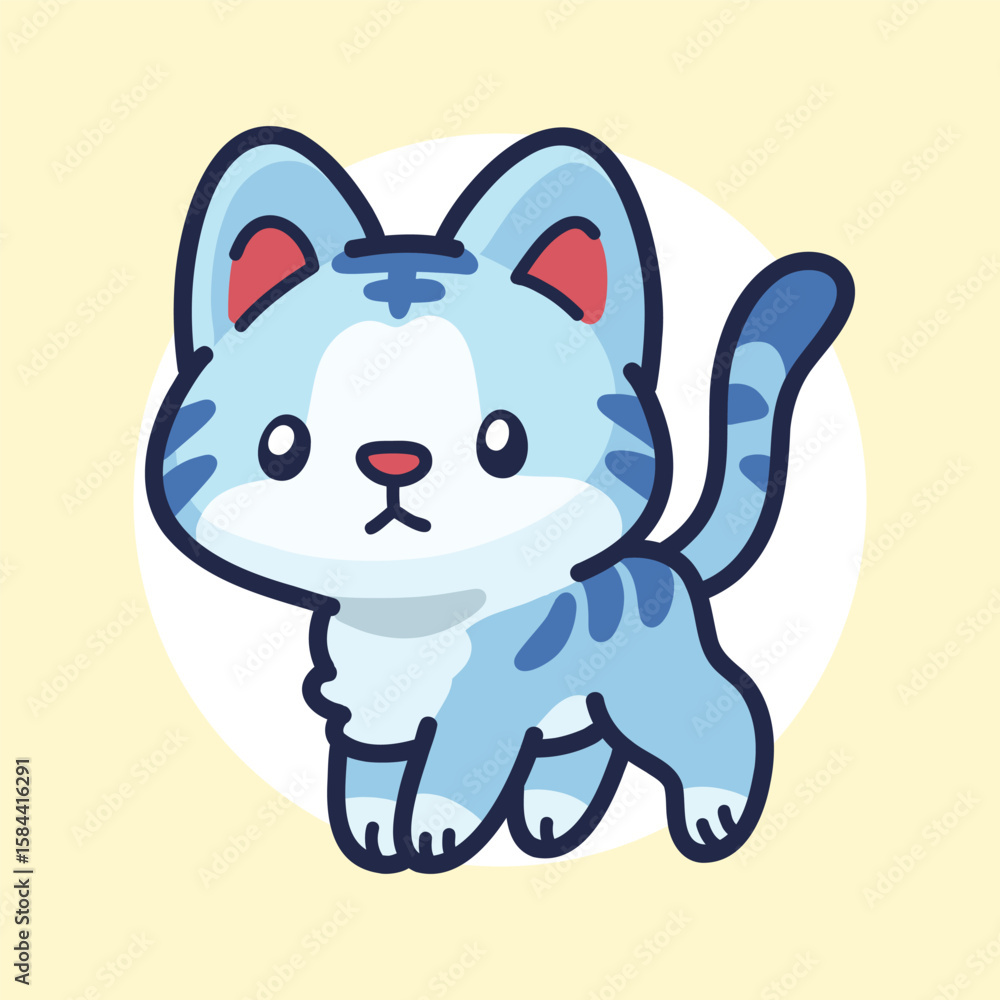 Fototapeta premium Flat Vector Animal Cute Illustration