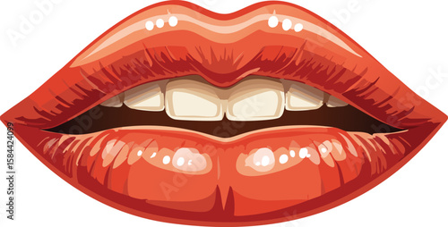 Wallpaper Mural beauty female lips shiny, retro vintage collage art, cutout png.artistic, clip art, clipping, collage, colourful, effect, kiss, lip, lipstick, make-up, media, mouth, nostalgia, open, pop, teeth,  Torontodigital.ca