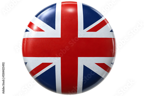 British flag emblem isolated on transparent background