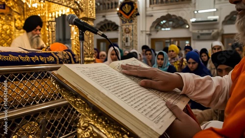 Devotees gather at Golden Temple in Amritsar for a spiritual reading and service