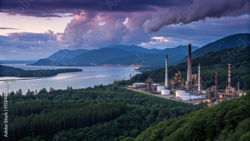 Twilight Industrial Landsca...