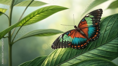Vibrant Butterfly on Lush L...