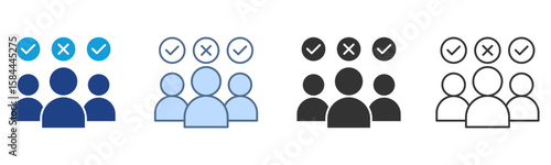 Opinion Icon Set Multiple Style Collection