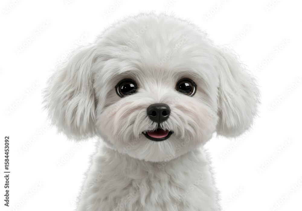 Obraz premium Cute maltese puppy dog isolated on transparent background