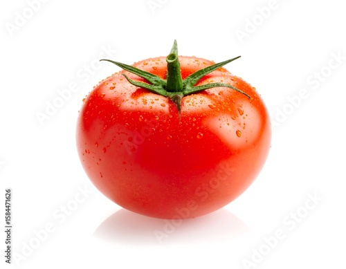 Wallpaper Mural Single red tomato, wet Torontodigital.ca