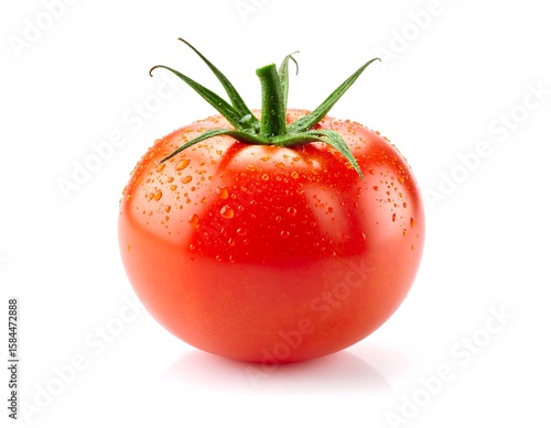 Wallpaper Mural Single ripe tomato with water droplets Torontodigital.ca