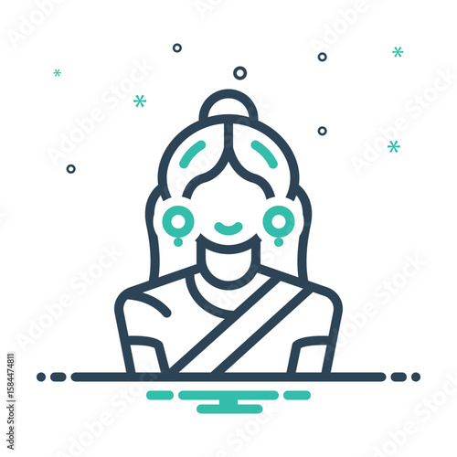 Mix icon for indian women