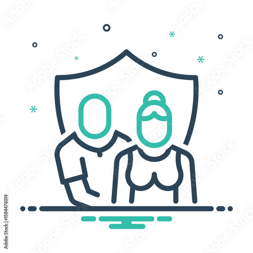 Mix icon for bond of protection