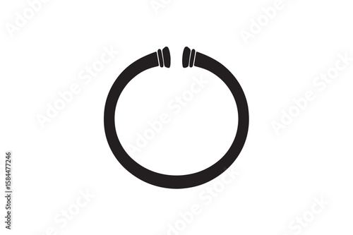 Bangle Vector silhouette on white background.01