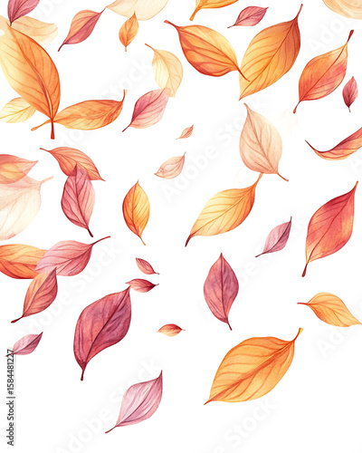 Highly detailed illustrations of various trees, leaves, grasses, and botanical elements, featuring realistic, minimalist, and abstract compositions on a white background.