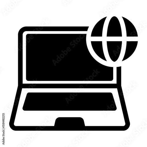 global laptop Solid icon