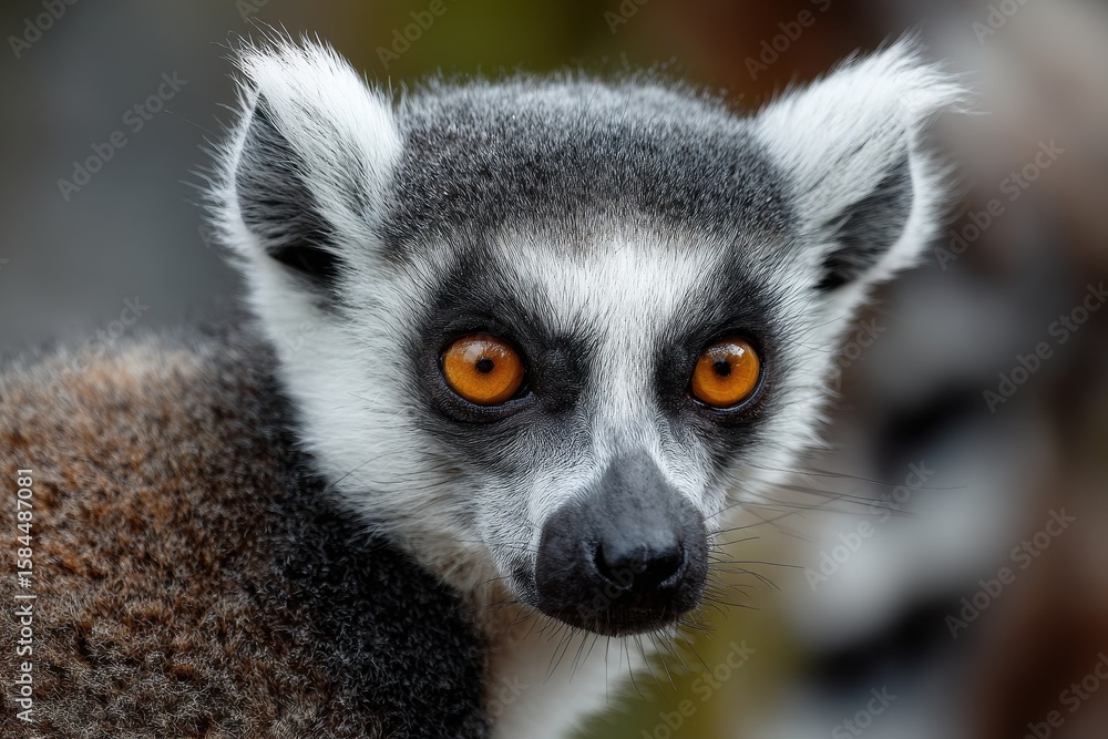 Obraz premium Lemur with a ringed tail