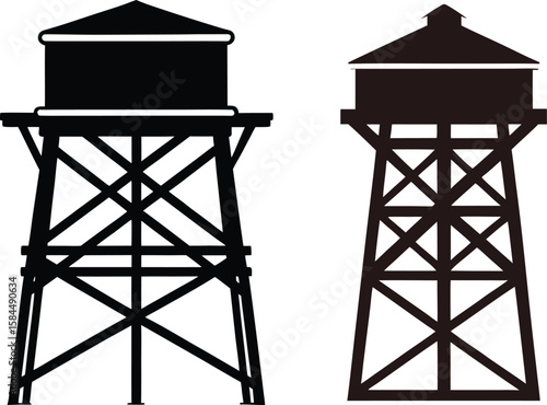 black silhouette of a lighthouse
