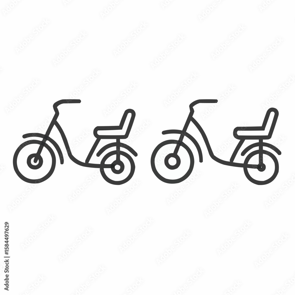 Fototapeta premium red bicycle isolated on white