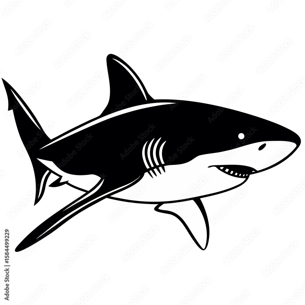 Fototapeta premium shark vector illustration