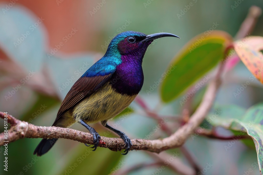 Obraz premium Picture of a purple sunbird Wildlife