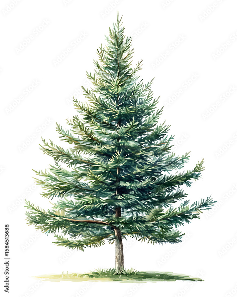 Fototapeta premium Highly detailed illustrations of various trees, leaves, grasses, and botanical elements, featuring realistic, minimalist, and abstract compositions on a white background.