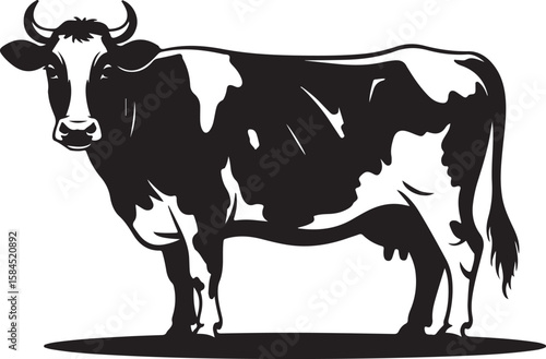 Caw silhouette vector illustration