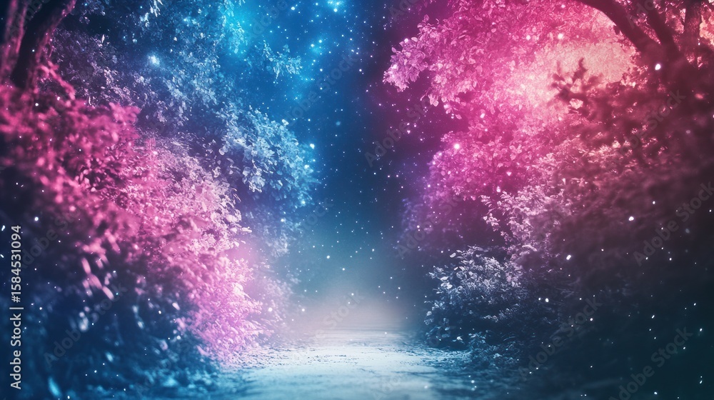 Fototapeta premium Magical Winter Forest Pathway