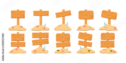 Summer Beach Sign Illustration