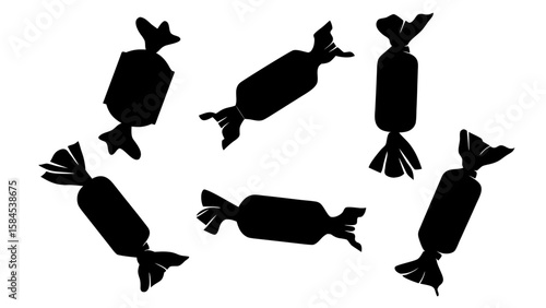 Candy silhouette vector, candy icon, vector illustration