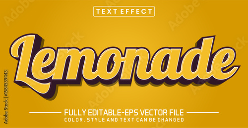 Lemonade font Text effect editable