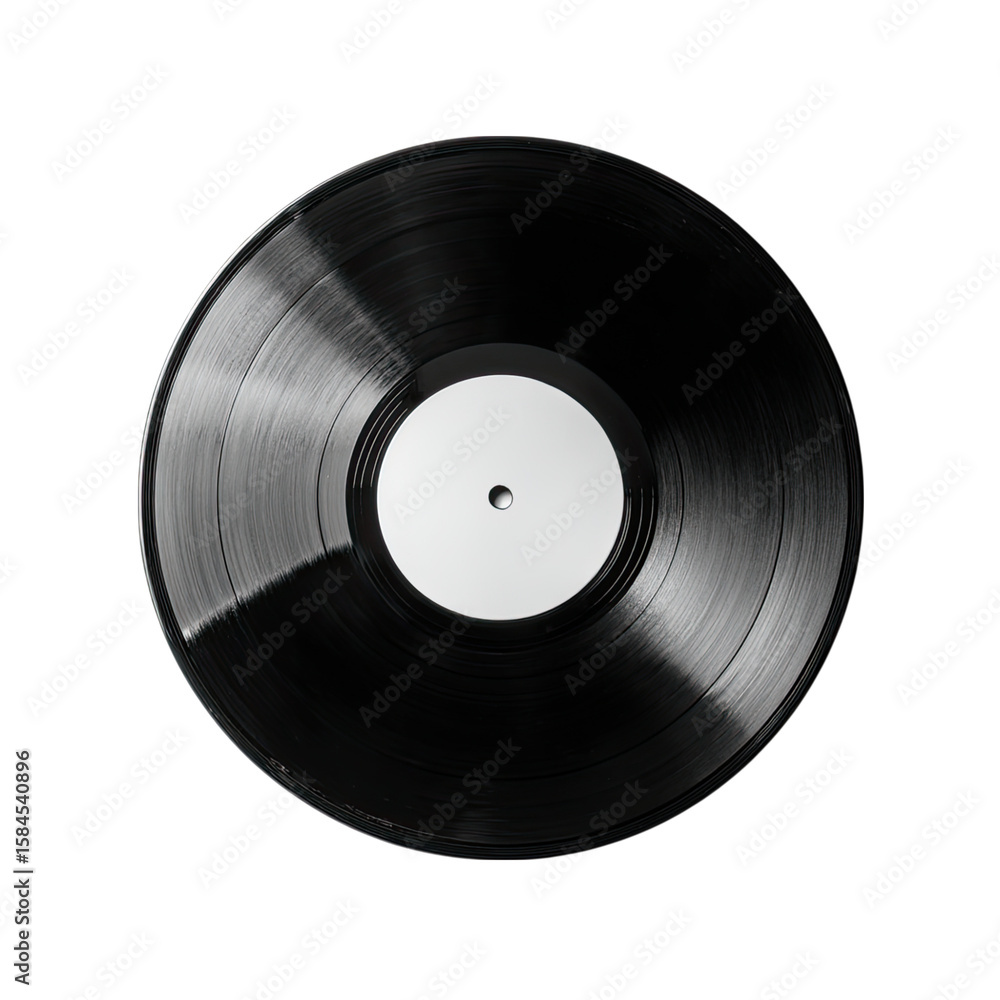 Obraz premium A Blank Vinyl Record: A Timeless Symbol of Music and Analog Sound