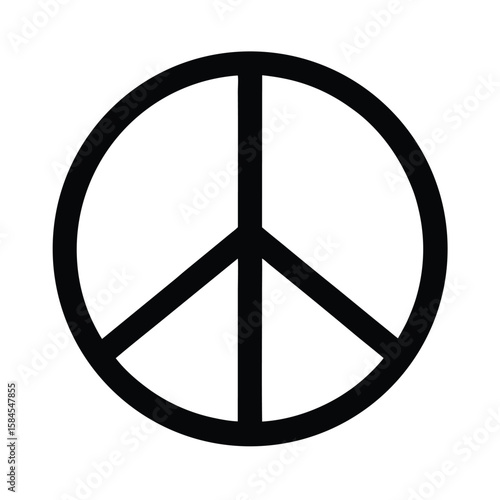 Peace Hand Sign Icon Vector Illustration