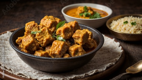 Soya chunks curry or meal maker curry is a delicious Indian dish made with soy nuggets