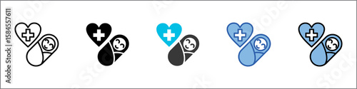Child Health Icon Pack Multistyle Illustration