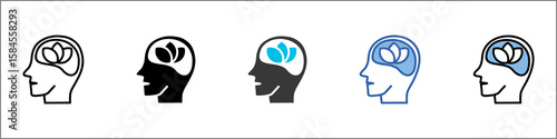 Mental Wellness Icon Pack Multistyle Illustration