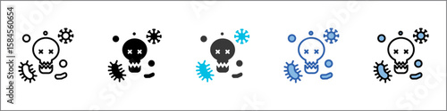 Chronic Disease Icon Pack Multistyle Illustration
