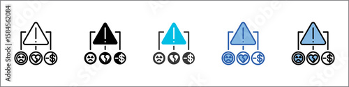 Risk Factor Icon Pack Multistyle Illustration